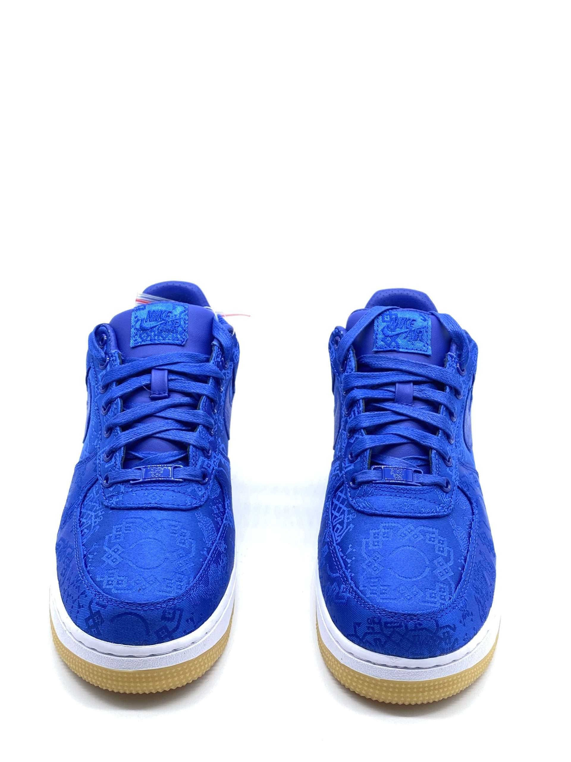 clot nike air force 1 blue silk