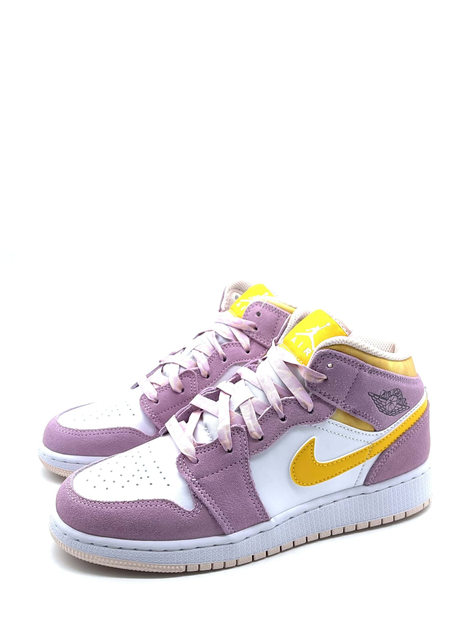 2019 Air Jordan 1 GS High Pink White Black Yellow 556298 009 - SepRun